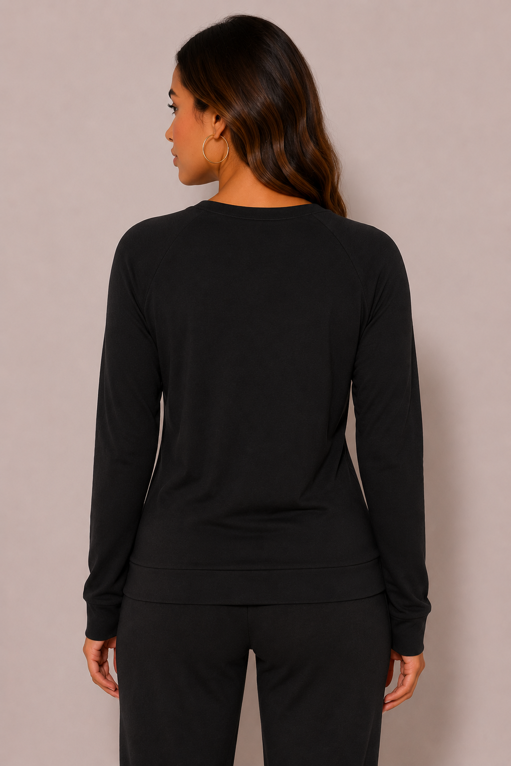 Women's Crew Neck Raglan Sleeve Pyjama Top