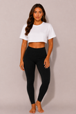 Women's High Waist Stretch Cotton Leggings