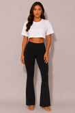 Women's High Waist Stretch Cotton Kick Flare Leggings