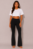 Women's High Waist Stretch Cotton Kick Flare Leggings