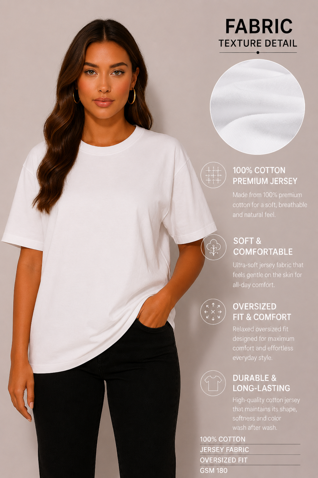 Women's Oversized Premium Jersey T-Shirt